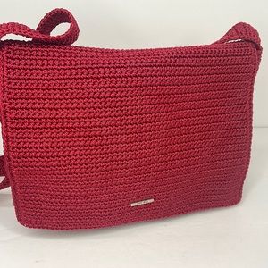 The Sak Red Crochet Shoulder/Crossbody Purse.